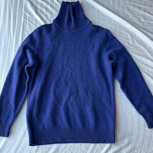 Brioni Blue Turleneck Cashmere Sweater